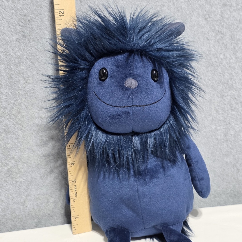 jellycat luda monster Navy Blue Plush Stuffed Animal Toy Shaggy Mane  6-14 in - Picture 5 of 9